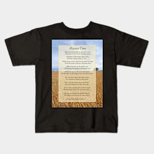 Harvest Time Scene and Poem Kids T-Shirt